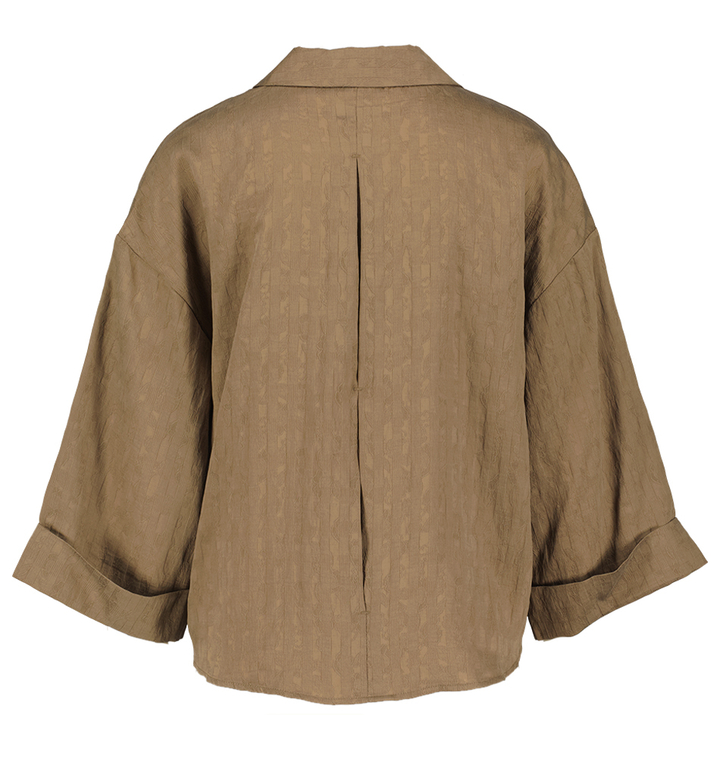 Bruine blouse met knoopsluiting Viavelina Vila