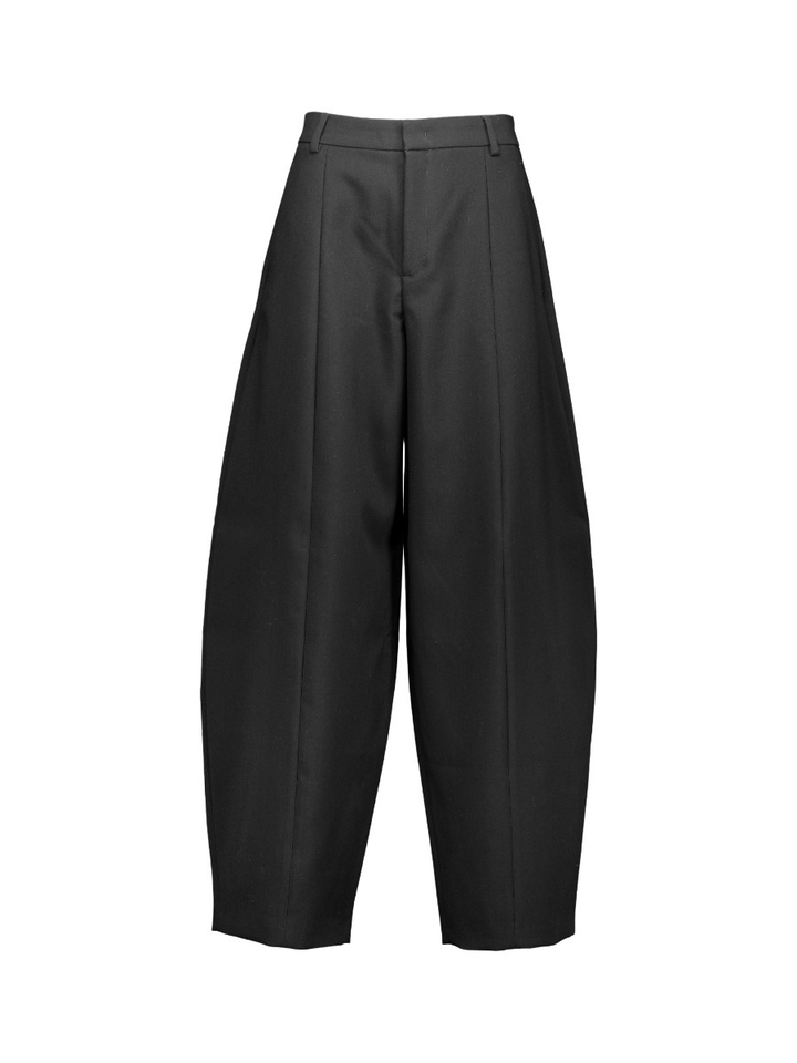 Zwarte geklede broek in barrel fit model Alyn Rossi 