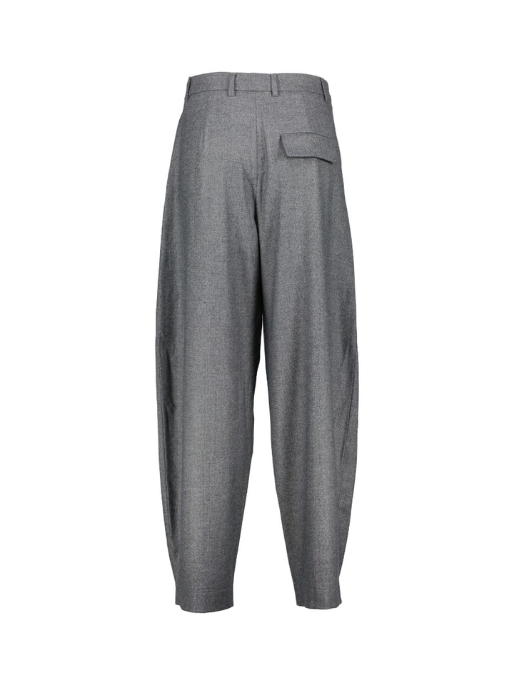 Grijze wijde broek met bandplooi in barrel fit Alyn Rossi