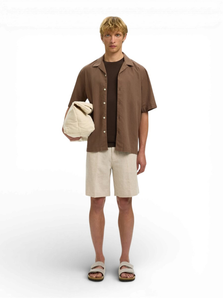Beige linnen short Selected 