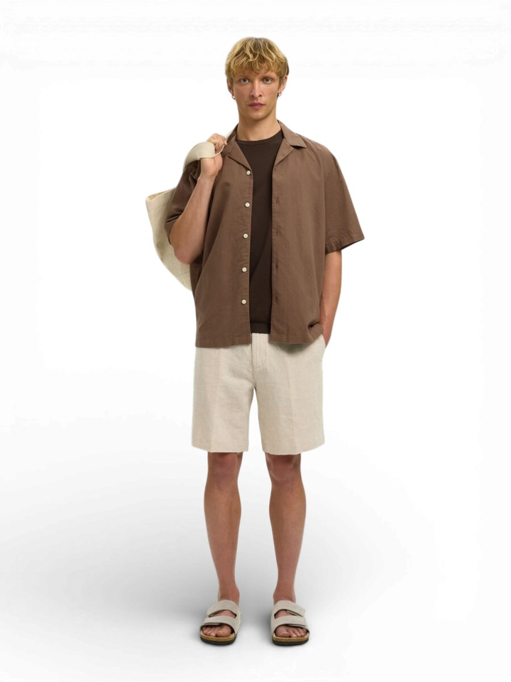 Beige linnen short Selected 