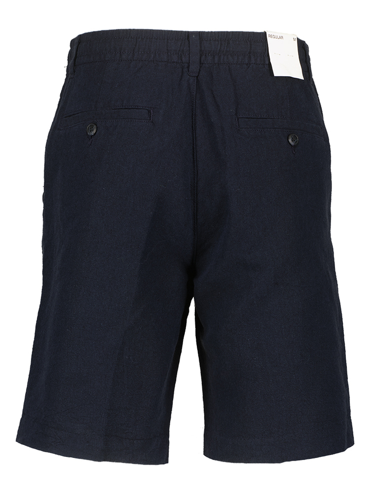 Donkerblauwe linnen short Selected