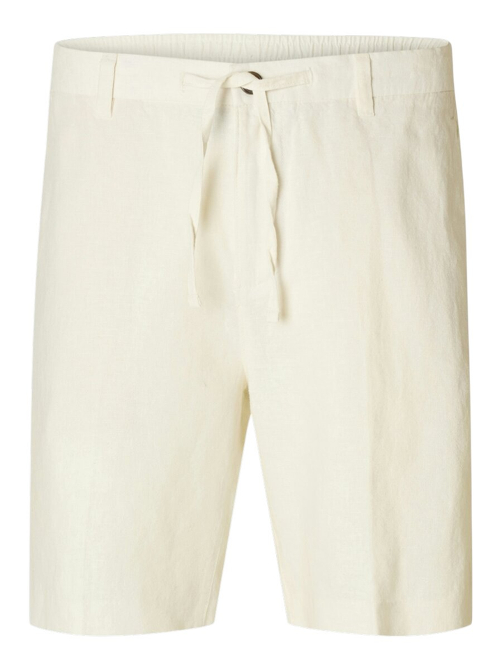 Witte linnen short Selected 
