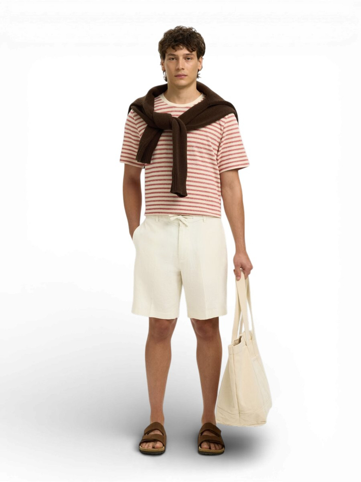Witte linnen short Selected 