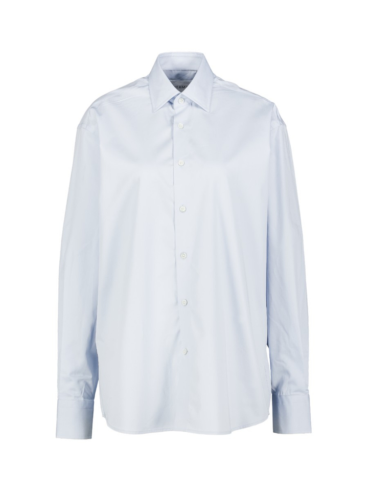 Lichtblauwe casual blouse Herman