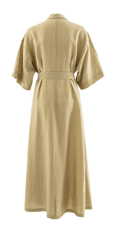 Beige linnen maxi-jurk Zenggi