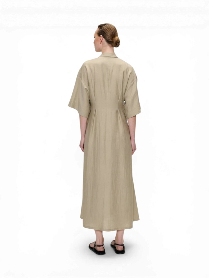 Beige linnen maxi-jurk Zenggi