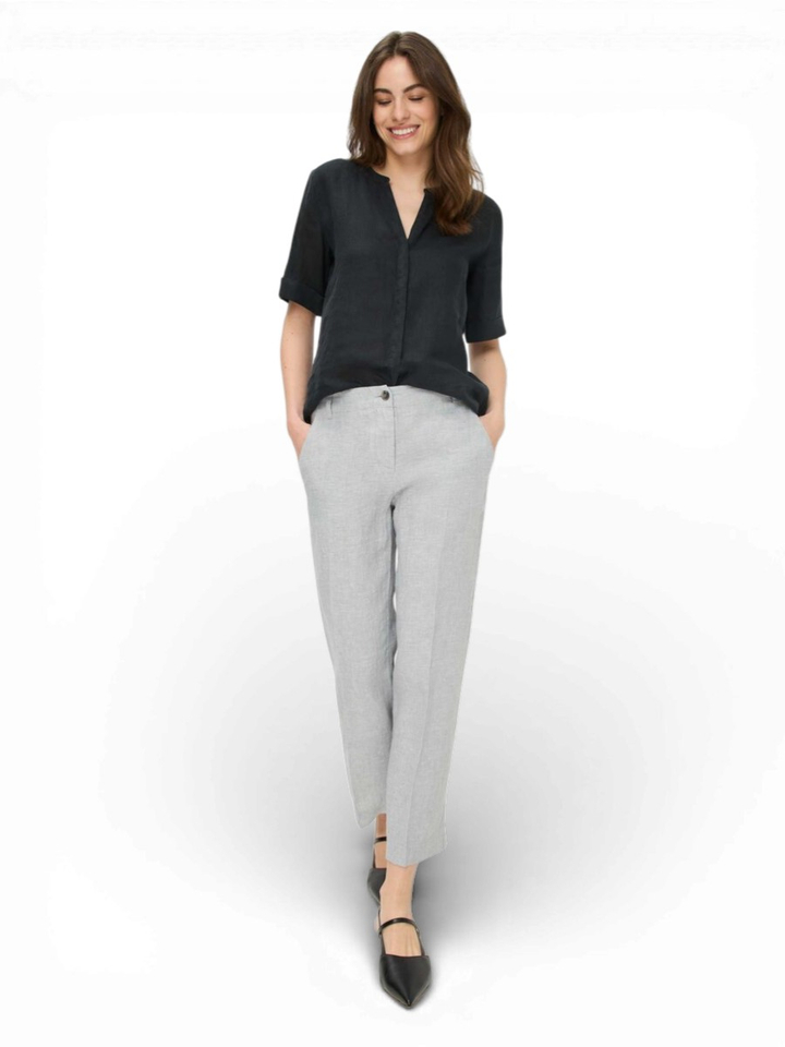 Grijze linnen broek Maine Brax