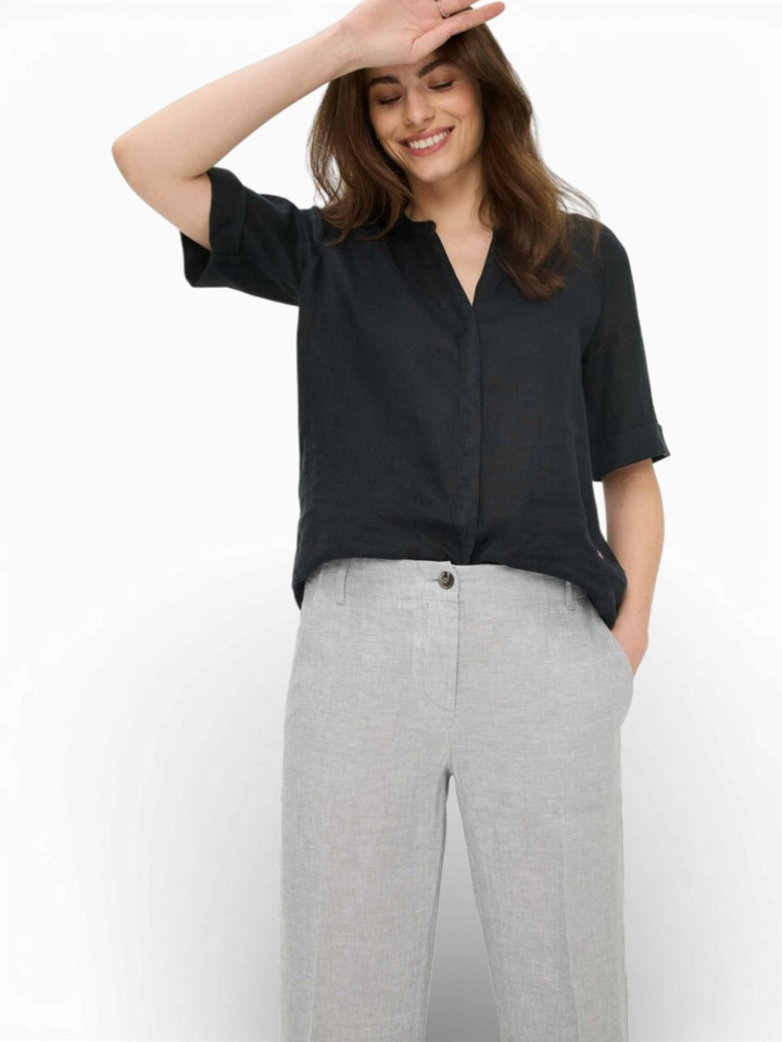 Grijze linnen broek Maine Brax