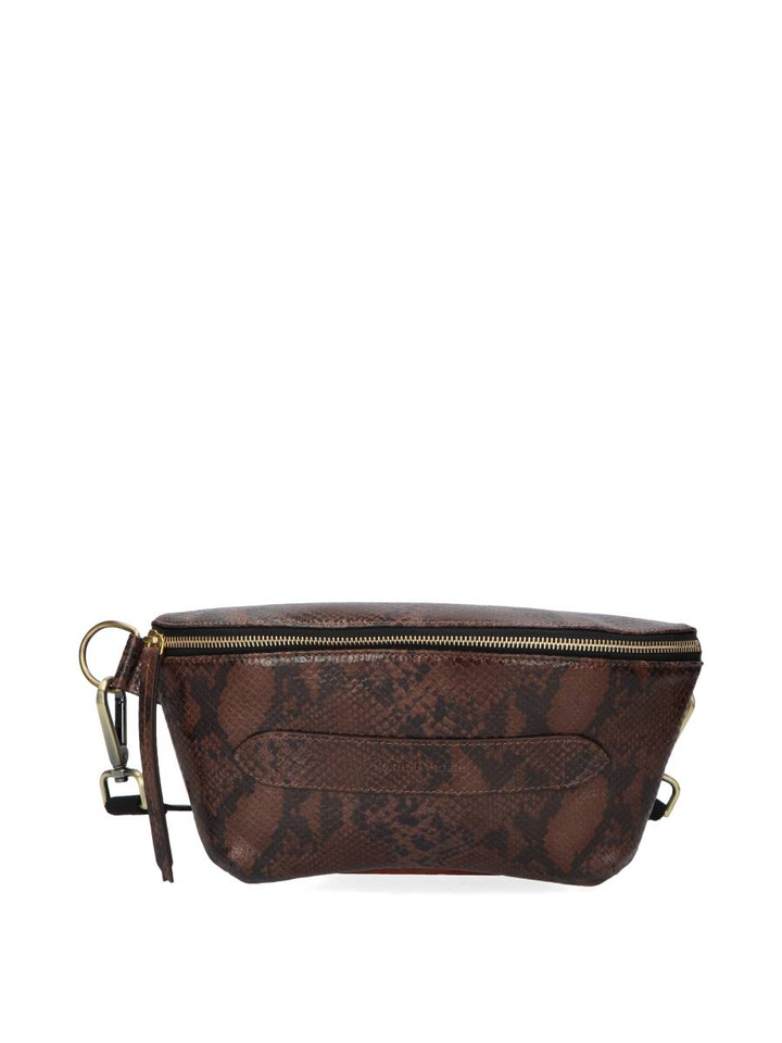 Piton bruin schoudertas Coachella XL Marie Martens