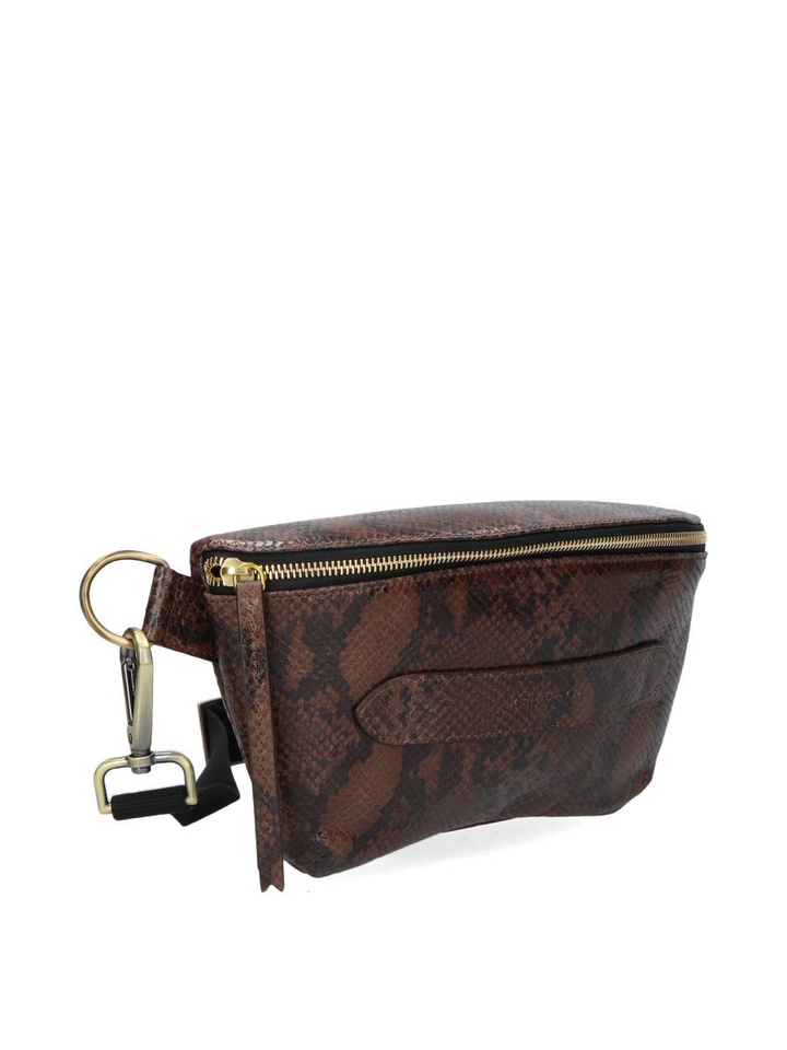 Piton bruin schoudertas Coachella XL Marie Martens
