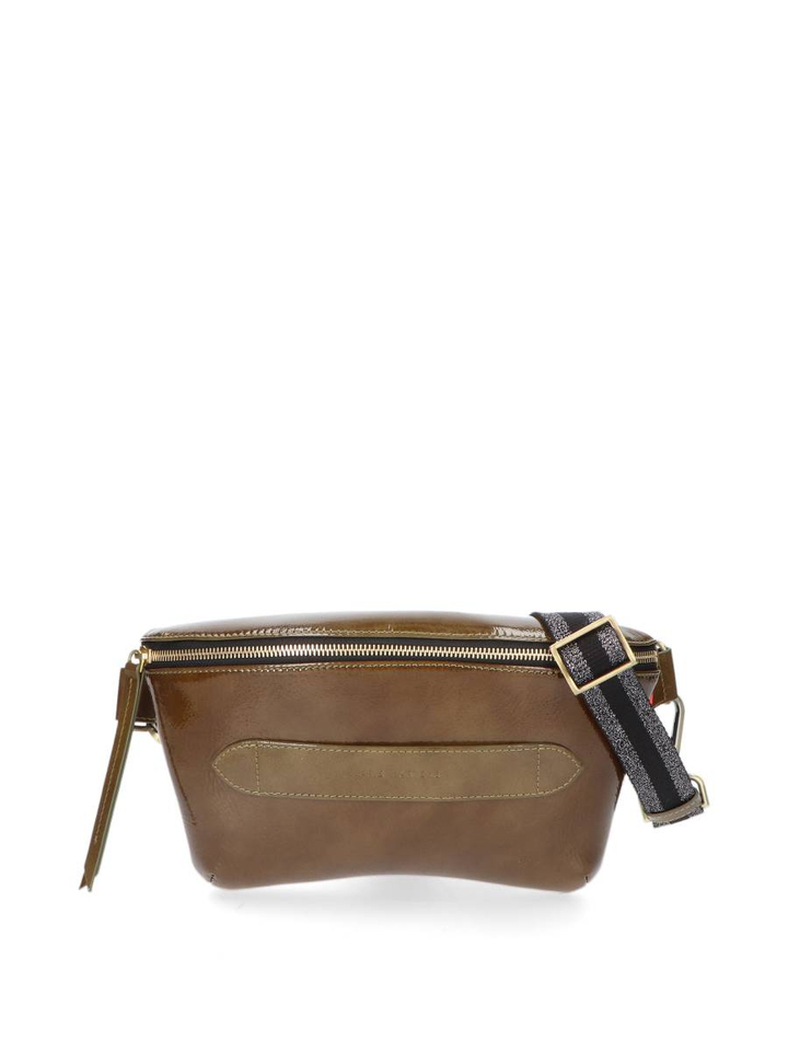 Patent moss green schoudertas Coachella XL Marie Martens 