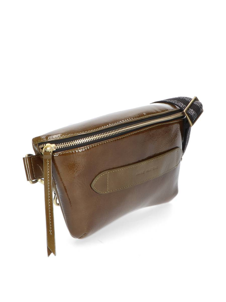 Patent moss green schoudertas Coachella XL Marie Martens 