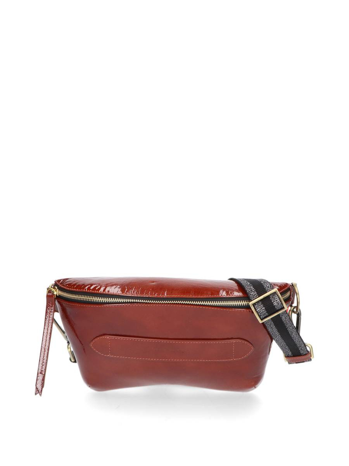 Patent acajou bruin schoudertas Coachella XL schoudertas Marie Martens 