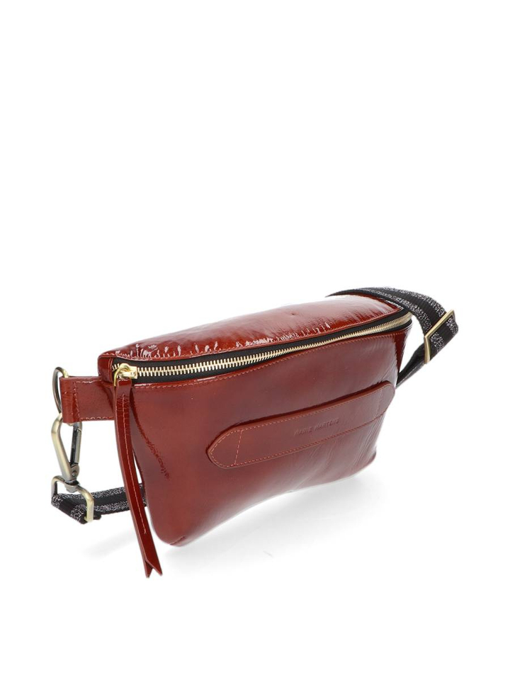 Patent acajou bruin schoudertas Coachella XL schoudertas Marie Martens 