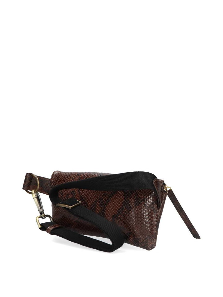 Piton bruin schoudertas Coachella Marie Martens