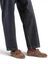 Brushed suede cocoa brown boatloafer Posa 