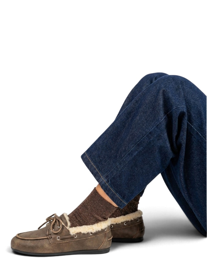 Brushed fur suede boatloafer Posa