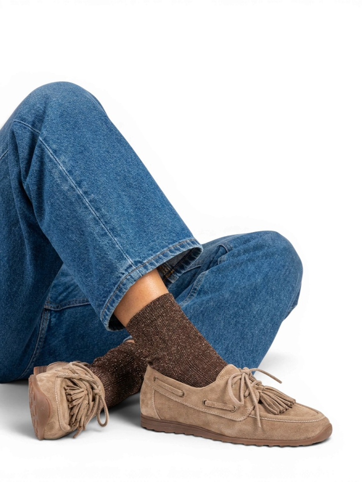 Taupe kleurige loafer DL Sport 
