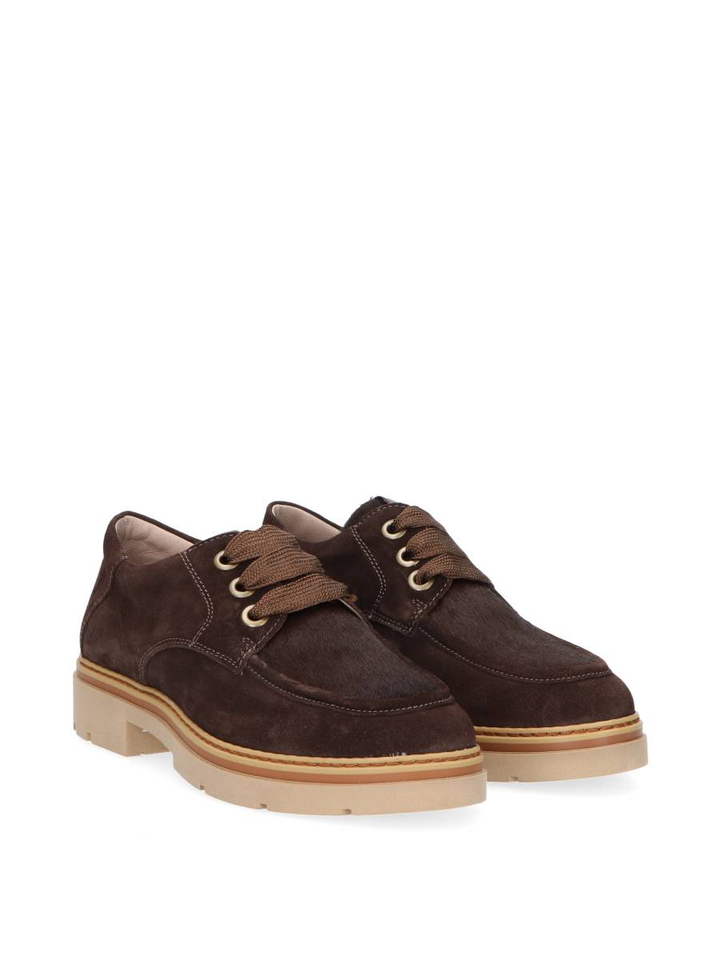 Donkerbruine lage lederen schoenen DL Sport 