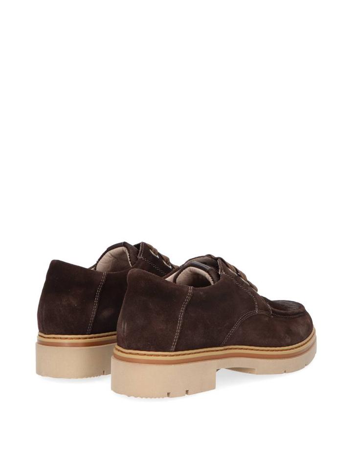 Donkerbruine lage lederen schoenen DL Sport 