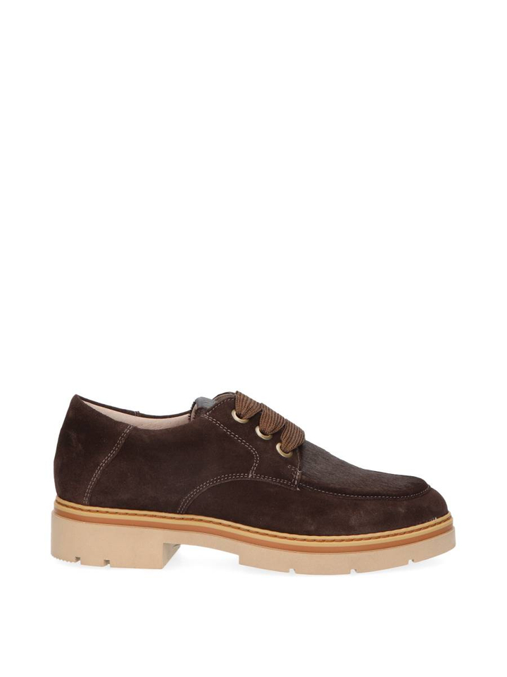 Donkerbruine lage lederen schoenen DL Sport 