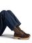 Donkerbruine lage lederen schoenen DL Sport 