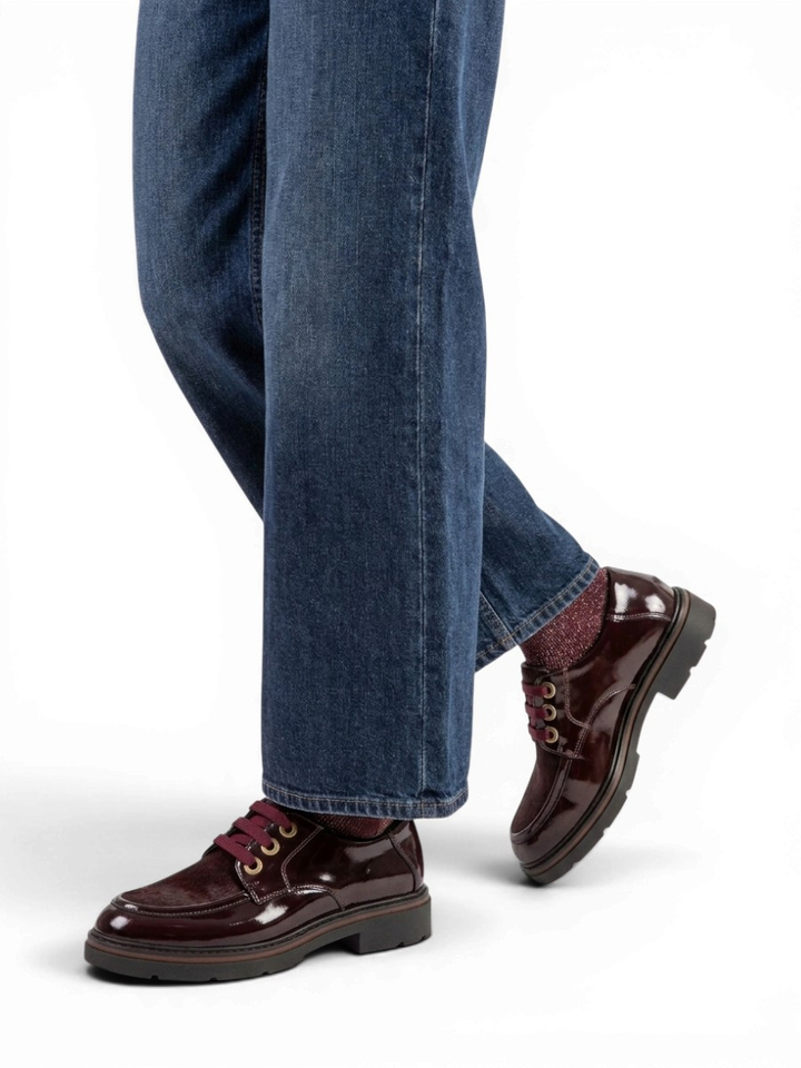 Bordeaux schoenen in lakleder DL Sport