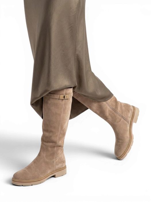 Taupekleurige laars in suede DL Sport
