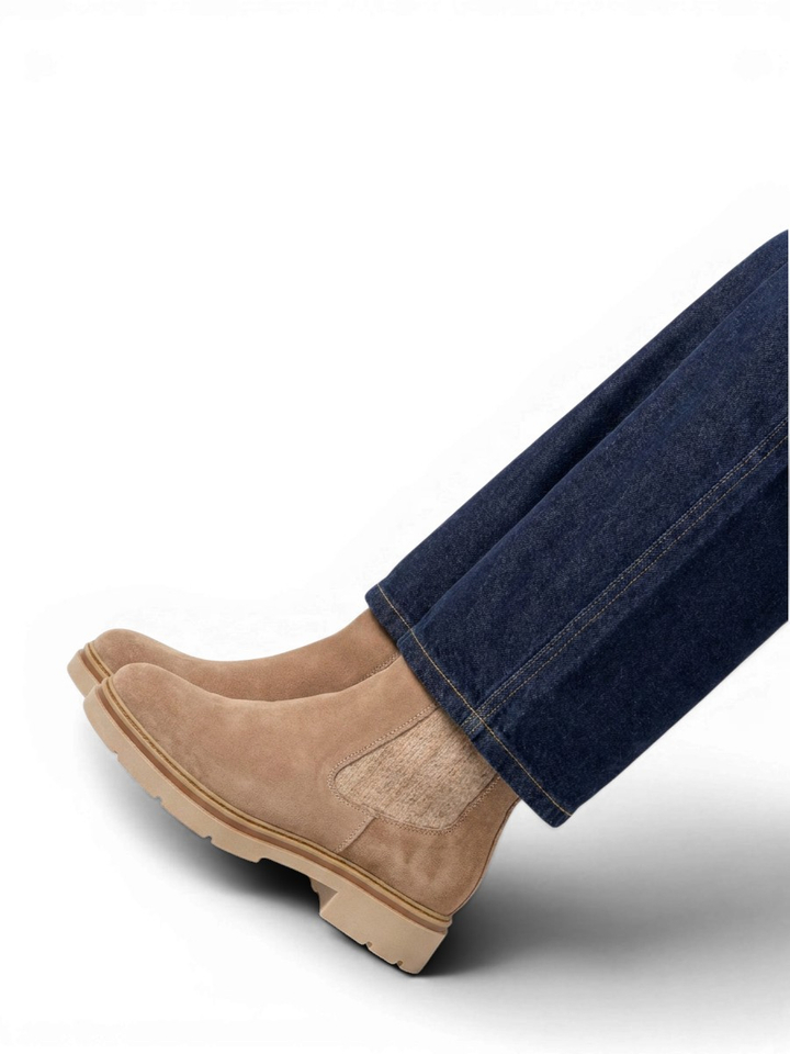 Taupe velours shore boots DL Sport 
