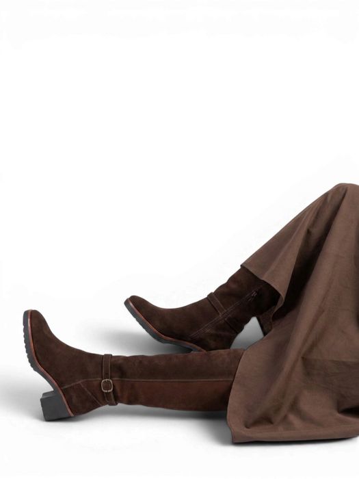 Velours cacao laarzen Dl Sport