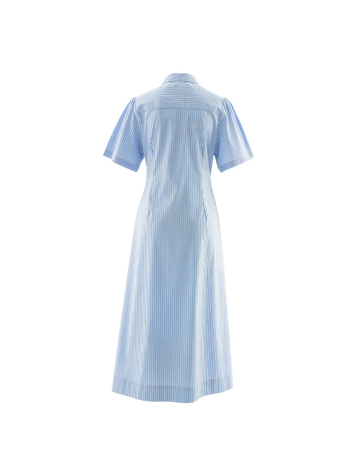 Blauwe katoenen gestreepte jurk Neo Noir