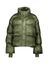 Olijfgroene oversized donsjas met hoge opstaande kraag Neo Noir