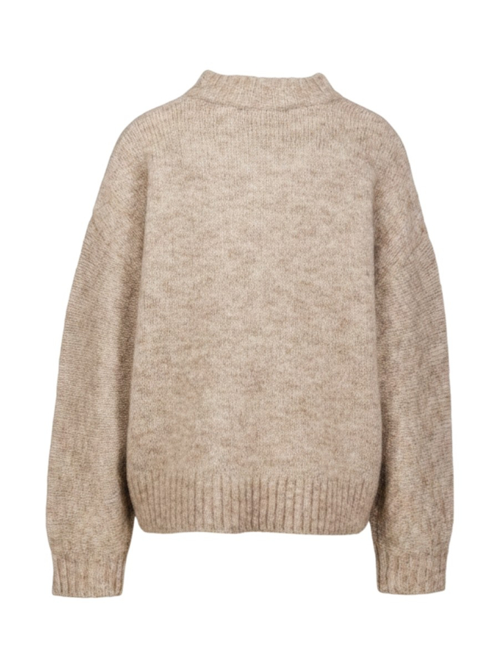 Beige cardigan met gouden knopen Taura Neo Noir