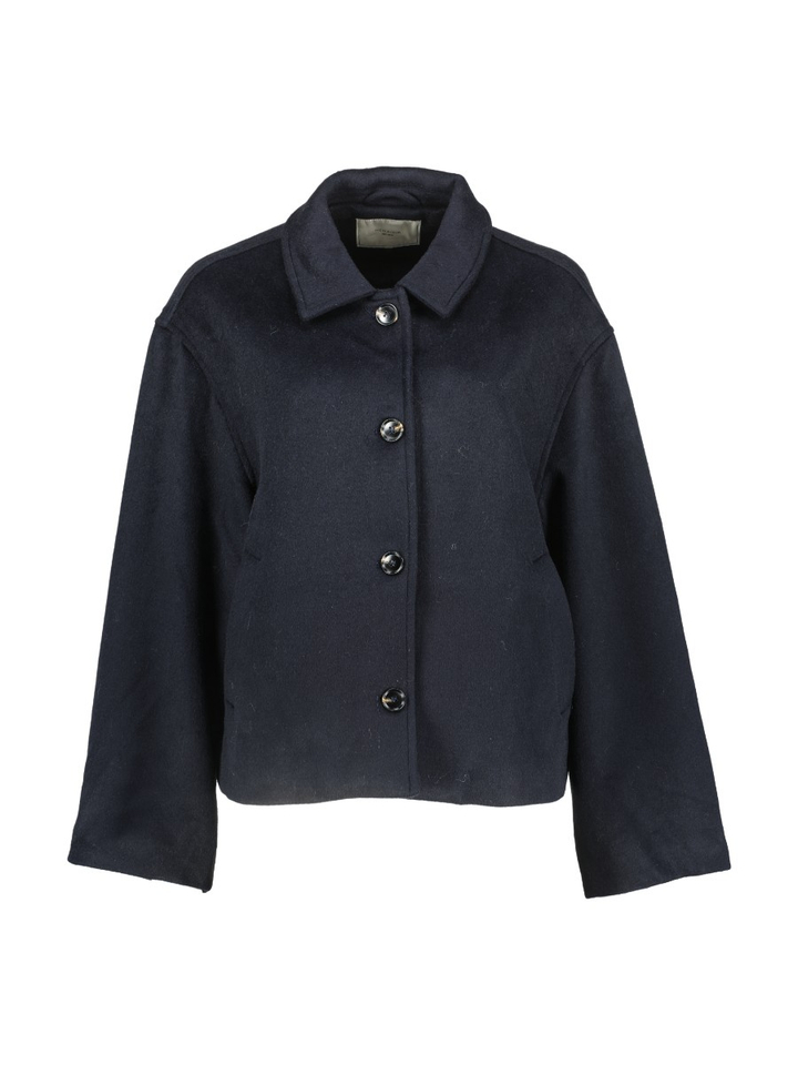 Donkerblauwe vest met kraag Hamra Neo Noir