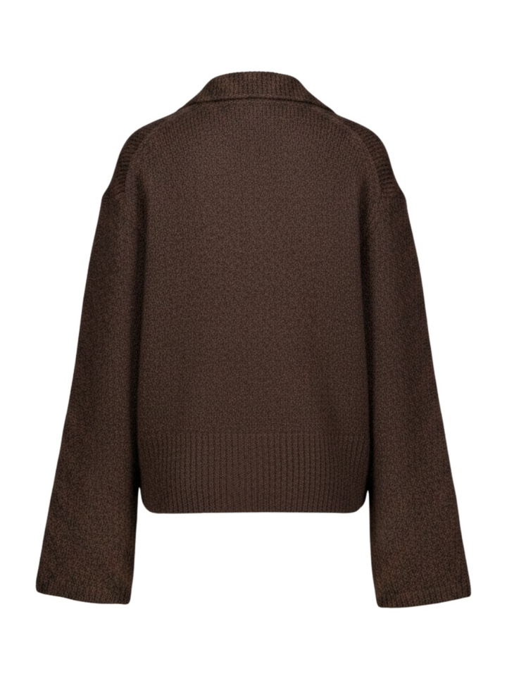Bruine cardigan met knopen Ramera Neo Noir