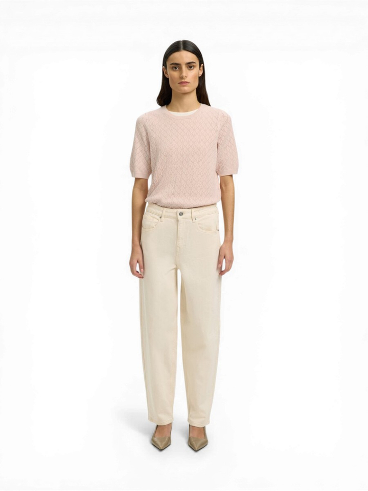 Roze trui met detail Selected