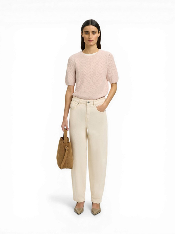 Roze trui met detail Selected