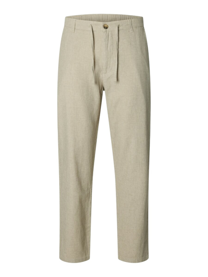 Beige geklede broek Slimta Selected