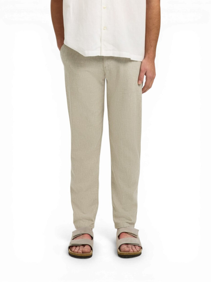 Beige geklede broek Slimta Selected