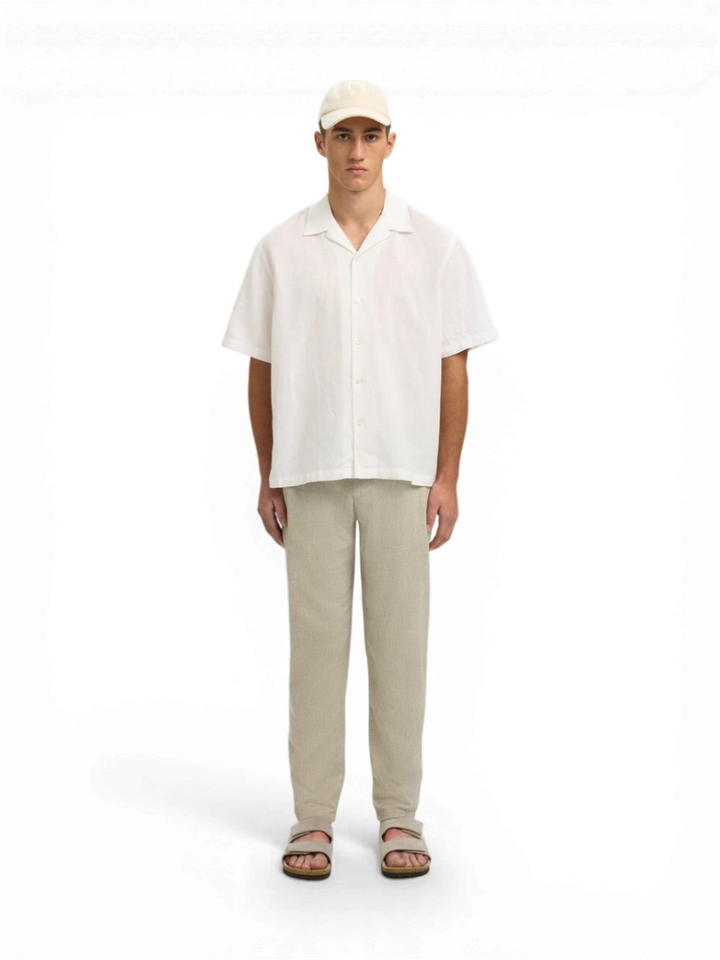 Beige geklede broek Slimta Selected