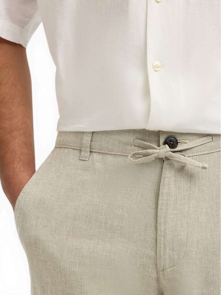 Beige geklede broek Slimta Selected