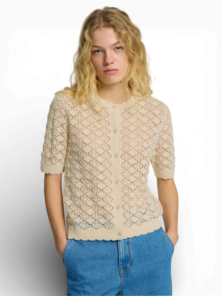 Beige gilet met knoopsluiting Selected 