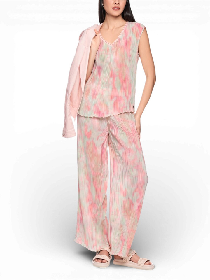 Multi-color blouse met plooien Marc Cain Sport