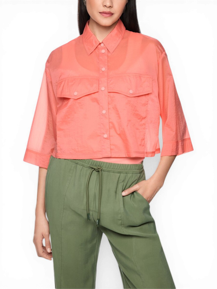 Roze blouse met knoopsluiting Marccain Sport