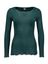 Groene aansluitende T-shirt in stretch met ribbel en kant Oscalito 