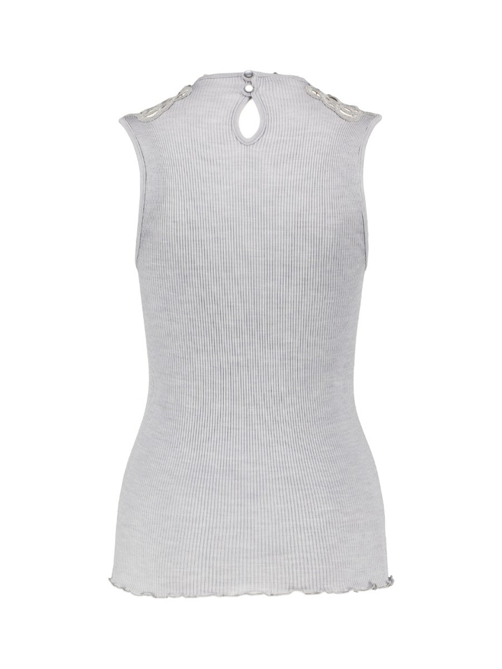 Grijze t-shirt met halsdetail Oscalito