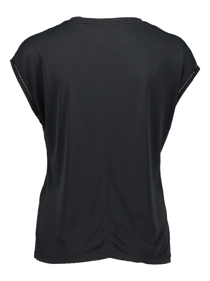 Zwarte t-shirts met detail aan de mouw Vimodala Vila