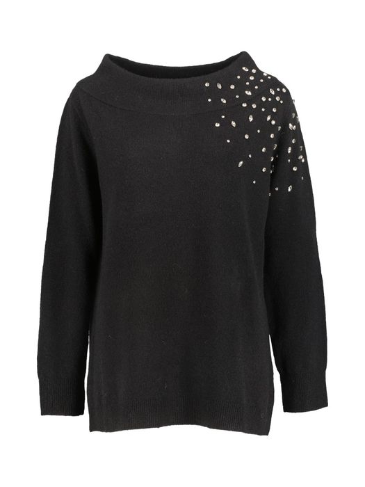 Zwarte off shoulder trui met glitter detail Lampara Persona