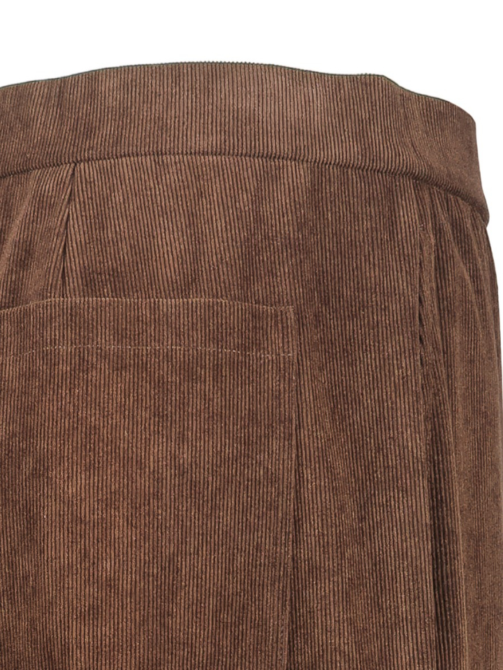 Donkerbruine ribfluwelen broek Favilla Persona